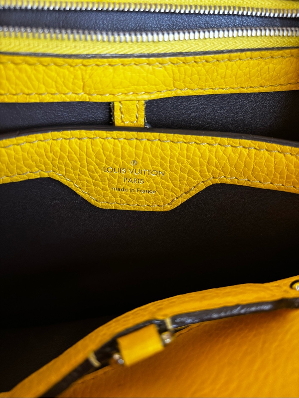 Louis Vuitton Bright Yellow Capucines Top Handle Satchel - Picture 16 of 16